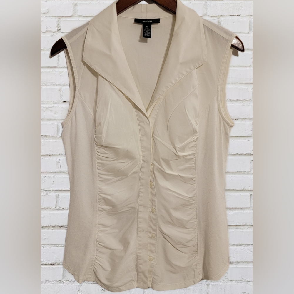 Alfani Button Down Collard Top Size 10